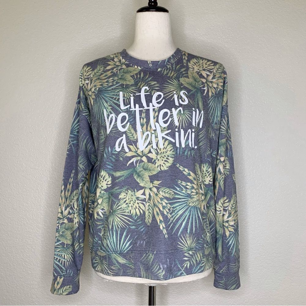 Body Glove “Life is Better in a Bikini” Women’s Long Sleeves Top